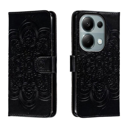 Sun Mandala Embossing Pattern Phone Leather Case, For Xiaomi Redmi Note 13 Pro 4G, For Xiaomi Redmi Note 13 4G, For Xiaomi Redmi K70E