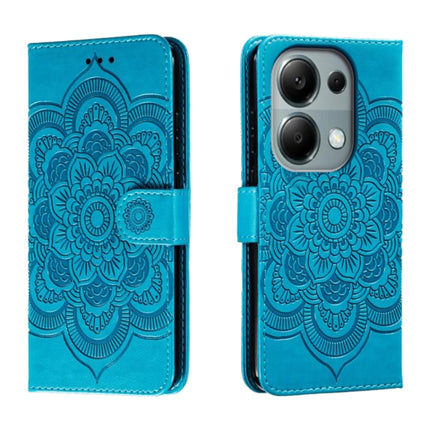 Sun Mandala Embossing Pattern Phone Leather Case, For Xiaomi Redmi Note 13 Pro 4G, For Xiaomi Redmi Note 13 4G, For Xiaomi Redmi K70E