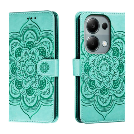 Sun Mandala Embossing Pattern Phone Leather Case, For Xiaomi Redmi Note 13 Pro 4G, For Xiaomi Redmi Note 13 4G, For Xiaomi Redmi K70E