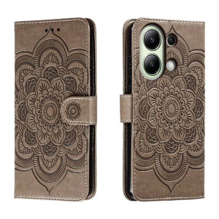 Sun Mandala Embossing Pattern Phone Leather Case, For Xiaomi Redmi Note 13 Pro 4G, For Xiaomi Redmi Note 13 4G, For Xiaomi Redmi K70E