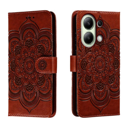 Sun Mandala Embossing Pattern Phone Leather Case, For Xiaomi Redmi Note 13 Pro 4G, For Xiaomi Redmi Note 13 4G, For Xiaomi Redmi K70E
