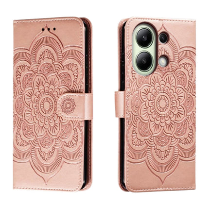 Sun Mandala Embossing Pattern Phone Leather Case, For Xiaomi Redmi Note 13 Pro 4G, For Xiaomi Redmi Note 13 4G, For Xiaomi Redmi K70E