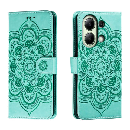 Sun Mandala Embossing Pattern Phone Leather Case, For Xiaomi Redmi Note 13 Pro 4G, For Xiaomi Redmi Note 13 4G, For Xiaomi Redmi K70E