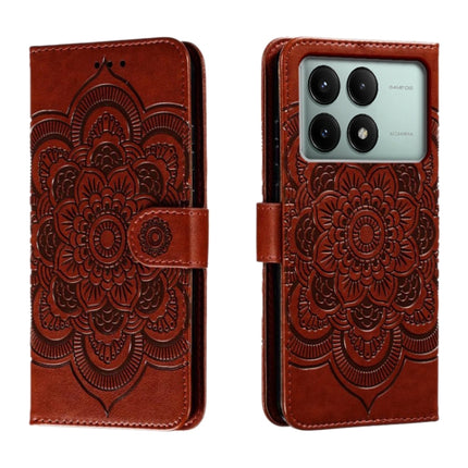 Sun Mandala Embossing Pattern Phone Leather Case, For Xiaomi Redmi Note 13 Pro 4G, For Xiaomi Redmi Note 13 4G, For Xiaomi Redmi K70E