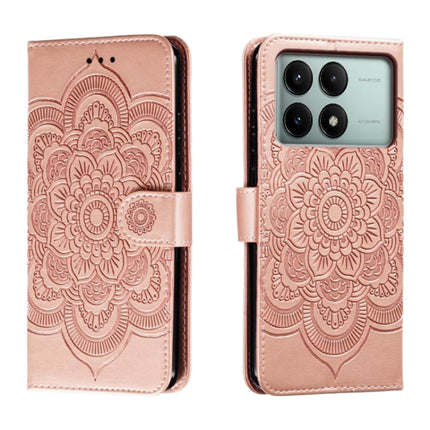 Sun Mandala Embossing Pattern Phone Leather Case, For Xiaomi Redmi Note 13 Pro 4G, For Xiaomi Redmi Note 13 4G, For Xiaomi Redmi K70E