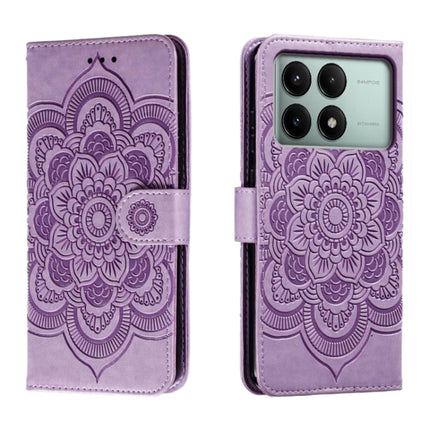 Sun Mandala Embossing Pattern Phone Leather Case, For Xiaomi Redmi Note 13 Pro 4G, For Xiaomi Redmi Note 13 4G, For Xiaomi Redmi K70E