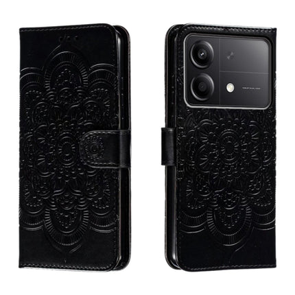Sun Mandala Embossing Pattern Phone Leather Case, For Xiaomi Redmi Note 13R Pro, For Xiaomi Redmi K70