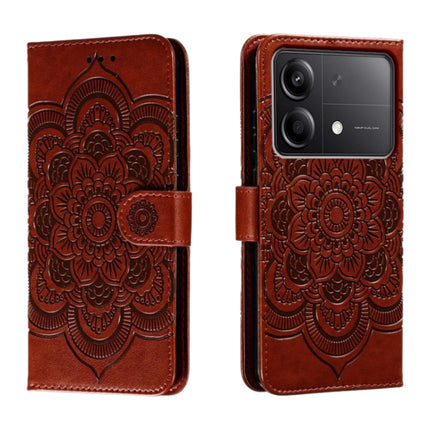 Sun Mandala Embossing Pattern Phone Leather Case, For Xiaomi Redmi Note 13R Pro, For Xiaomi Redmi K70