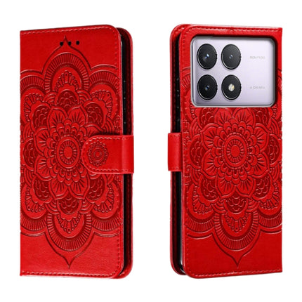 Sun Mandala Embossing Pattern Phone Leather Case, For Xiaomi Redmi Note 13R Pro, For Xiaomi Redmi K70