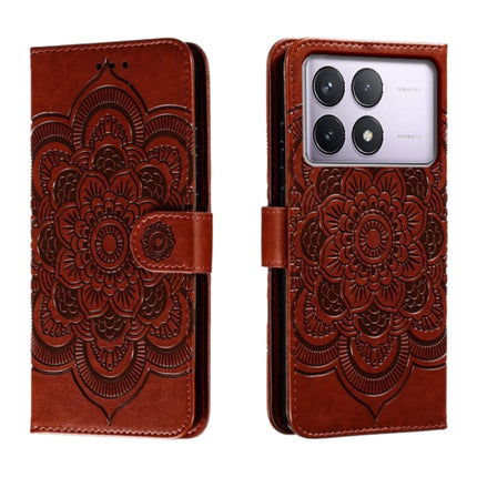 Sun Mandala Embossing Pattern Phone Leather Case, For Xiaomi Redmi Note 13R Pro, For Xiaomi Redmi K70