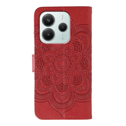 Sun Mandala Embossing Pattern Phone Leather Case, For Redmi Note14 4G 163.25mm, For Redmi Note 14 5G, For Xiaomi Redmi A3