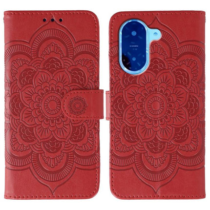 Sun Mandala Embossing Pattern Phone Leather Case, For Redmi A5 4G 171.7mm / Poco C71 4G, For Redmi Note 14 4G 164.84mm, For Redmi Note 14 Pro 4G / 5G / Note 14 Pro+