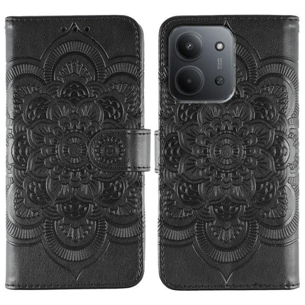 Sun Mandala Embossing Pattern Phone Leather Case, For Redmi 15C 5G / 4G EU 173mm, For Redmi 15 5G Global / 15 4G SEA, For Redmi 15 5G / 4G EU 171mm
