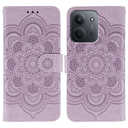 Sun Mandala Embossing Pattern Phone Leather Case, For Redmi 15C 5G / 4G EU 173mm, For Redmi 15 5G Global / 15 4G SEA, For Redmi 15 5G / 4G EU 171mm