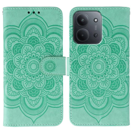 Sun Mandala Embossing Pattern Phone Leather Case, For Redmi 15C 5G / 4G EU 173mm, For Redmi 15 5G Global / 15 4G SEA, For Redmi 15 5G / 4G EU 171mm