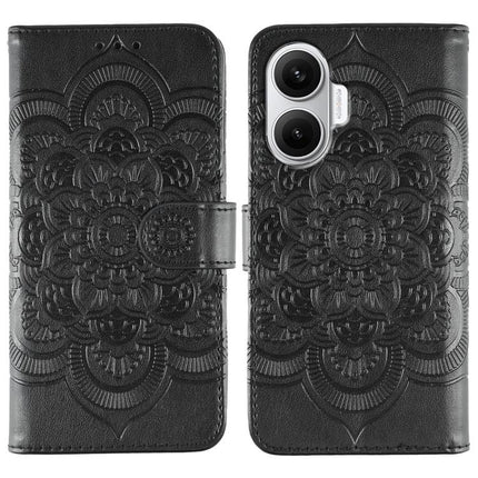 Sun Mandala Embossing Pattern Phone Leather Case, For Redmi 15C 5G / 4G Global 171mm, For Redmi Turbo 4 Pro 5G / Poco F7, For Redmi A5 4G 173.3mm