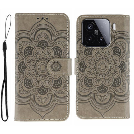 Sun Mandala Embossing Pattern Phone Leather Case, For Xiaomi 15, For Xiaomi 14T Pro, For Xiaomi 14T