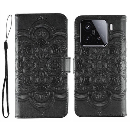Sun Mandala Embossing Pattern Phone Leather Case, For Xiaomi 15, For Xiaomi 14T Pro, For Xiaomi 14T