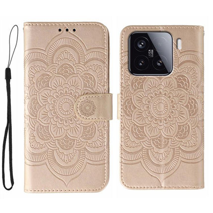 Sun Mandala Embossing Pattern Phone Leather Case, For Xiaomi 15, For Xiaomi 14T Pro, For Xiaomi 14T