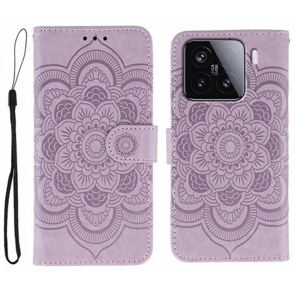 Sun Mandala Embossing Pattern Phone Leather Case, For Xiaomi 15, For Xiaomi 14T Pro, For Xiaomi 14T
