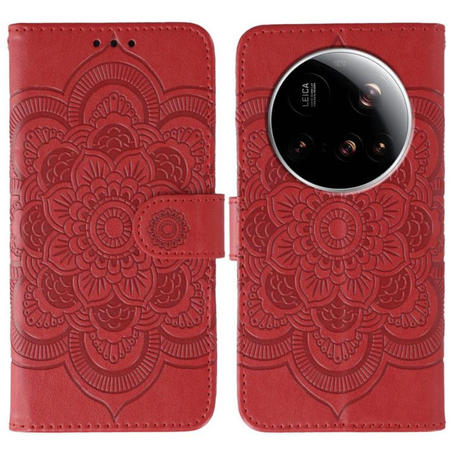 Sun Mandala Embossing Pattern Phone Leather Case, For Xiaomi 15 Ultra, For Xiaomi Poco X7 Pro, For Xiaomi 15 Pro