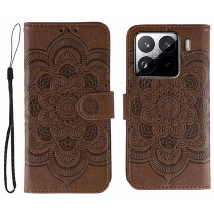 Sun Mandala Embossing Pattern Phone Leather Case, For Xiaomi 15 Ultra, For Xiaomi Poco X7 Pro, For Xiaomi 15 Pro