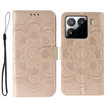 Sun Mandala Embossing Pattern Phone Leather Case, For Xiaomi 15 Ultra, For Xiaomi Poco X7 Pro, For Xiaomi 15 Pro