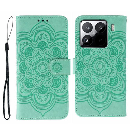 Sun Mandala Embossing Pattern Phone Leather Case, For Xiaomi 15 Ultra, For Xiaomi Poco X7 Pro, For Xiaomi 15 Pro