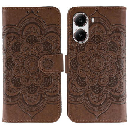 Sun Mandala Embossing Pattern Phone Leather Case, For Xiaomi 15 Ultra, For Xiaomi Poco X7 Pro, For Xiaomi 15 Pro
