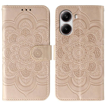 Sun Mandala Embossing Pattern Phone Leather Case, For Xiaomi 15 Ultra, For Xiaomi Poco X7 Pro, For Xiaomi 15 Pro