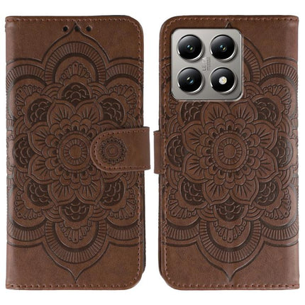 Sun Mandala Embossing Pattern Phone Leather Case, For Xiaomi 15, For Xiaomi 14T Pro, For Xiaomi 14T