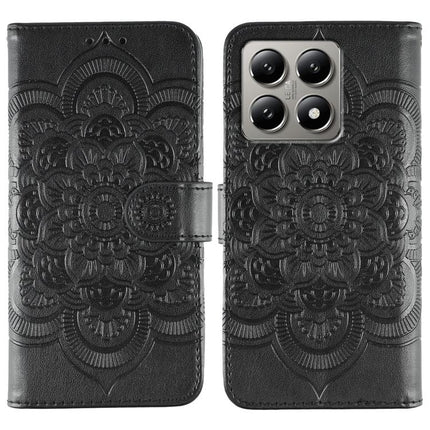 Sun Mandala Embossing Pattern Phone Leather Case, For Xiaomi 15, For Xiaomi 14T Pro, For Xiaomi 14T