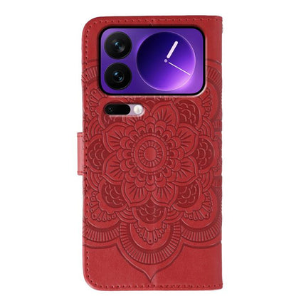 Sun Mandala Embossing Pattern Phone Leather Case, For Xiaomi 17 Pro, For Xiaomi 17, For Xiaomi 15T Pro 5G