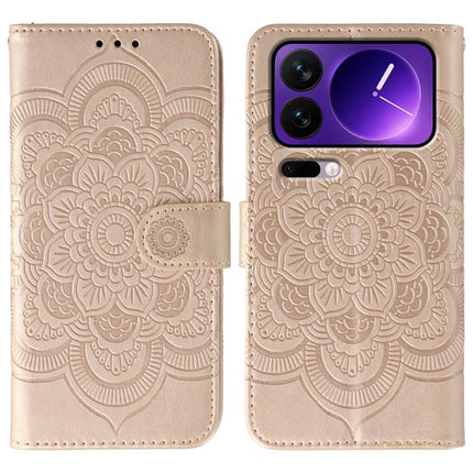 Sun Mandala Embossing Pattern Phone Leather Case, For Xiaomi 17 Pro, For Xiaomi 17, For Xiaomi 15T Pro 5G