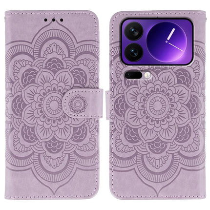 Sun Mandala Embossing Pattern Phone Leather Case, For Xiaomi 17 Pro, For Xiaomi 17, For Xiaomi 15T Pro 5G