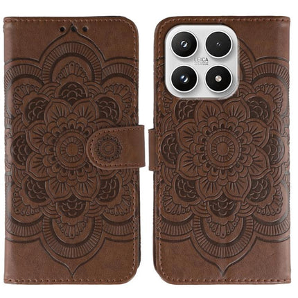 Sun Mandala Embossing Pattern Phone Leather Case, For Xiaomi 17 Pro, For Xiaomi 17, For Xiaomi 15T Pro 5G