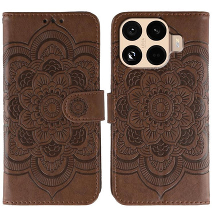 Sun Mandala Embossing Pattern Phone Leather Case, For Xiaomi 17 Pro, For Xiaomi 17, For Xiaomi 15T Pro 5G