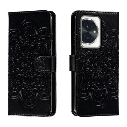 Sun Mandala Embossing Pattern Phone Leather Case, For Honor 100 Pro, For Honor 100, For Honor X50i+