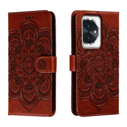Sun Mandala Embossing Pattern Phone Leather Case, For Honor 100 Pro, For Honor 100, For Honor X50i+