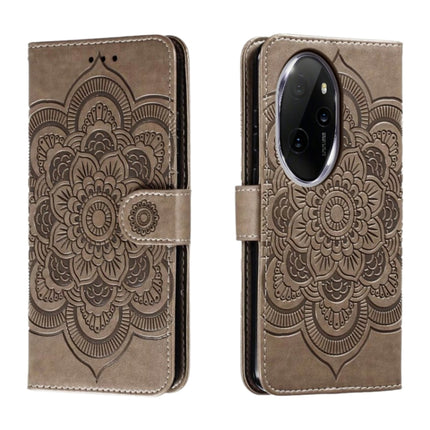 Sun Mandala Embossing Pattern Phone Leather Case, For Honor 100 Pro, For Honor 100, For Honor X50i+