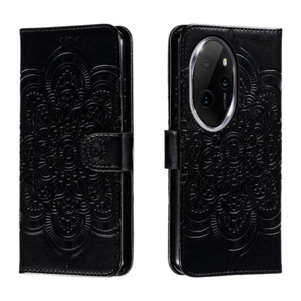 Sun Mandala Embossing Pattern Phone Leather Case, For Honor 100 Pro, For Honor 100, For Honor X50i+