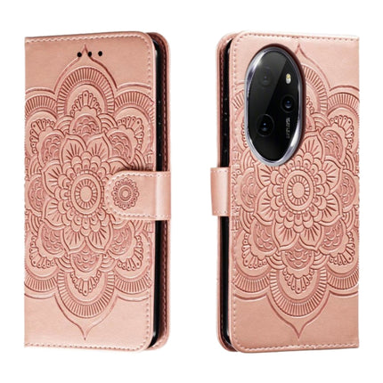 Sun Mandala Embossing Pattern Phone Leather Case, For Honor 100 Pro, For Honor 100, For Honor X50i+