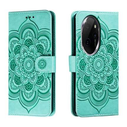 Sun Mandala Embossing Pattern Phone Leather Case, For Honor 100 Pro, For Honor 100, For Honor X50i+