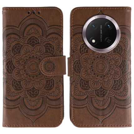 Sun Mandala Embossing Pattern Phone Leather Case, For Honor 400 Lite Global, For Honor 400 Global 156.5mm, For Honor Magic7 Lite