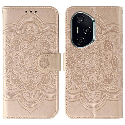 Sun Mandala Embossing Pattern Phone Leather Case, For Honor 400 Lite Global, For Honor 400 Global 156.5mm, For Honor Magic7 Lite