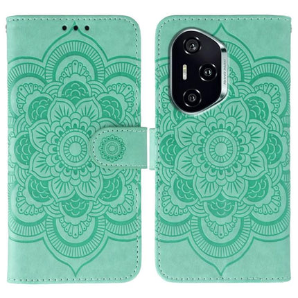 Sun Mandala Embossing Pattern Phone Leather Case, For Honor 400 Lite Global, For Honor 400 Global 156.5mm, For Honor Magic7 Lite