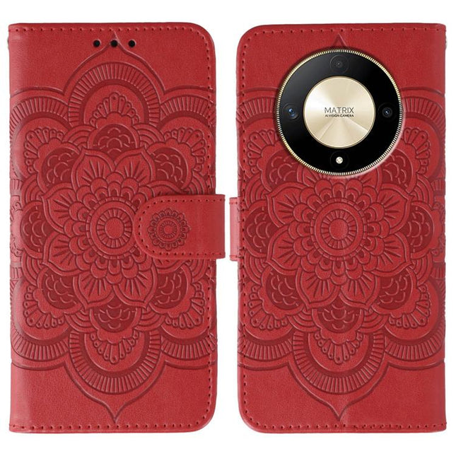 Sun Mandala Embossing Pattern Phone Leather Case, For Honor X9b / X50 / Magic6 Lite / X50 GT, For Honor X8B, For Honor 90 GT