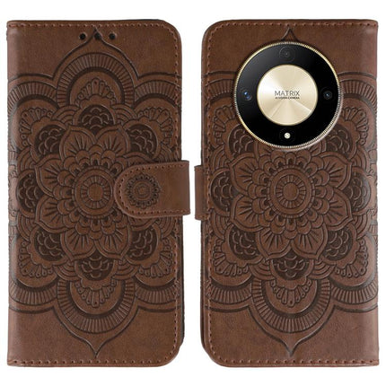 Sun Mandala Embossing Pattern Phone Leather Case, For Honor X9b / X50 / Magic6 Lite / X50 GT, For Honor X8B, For Honor 90 GT