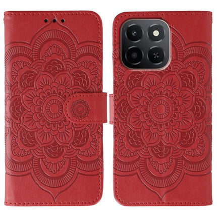 Sun Mandala Embossing Pattern Phone Leather Case, For Honor X5c Plus, For Honor X6c 4G, For Honor 400 Pro Global 160.8mm