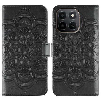 Sun Mandala Embossing Pattern Phone Leather Case, For Honor X5c Plus, For Honor X6c 4G, For Honor 400 Pro Global 160.8mm